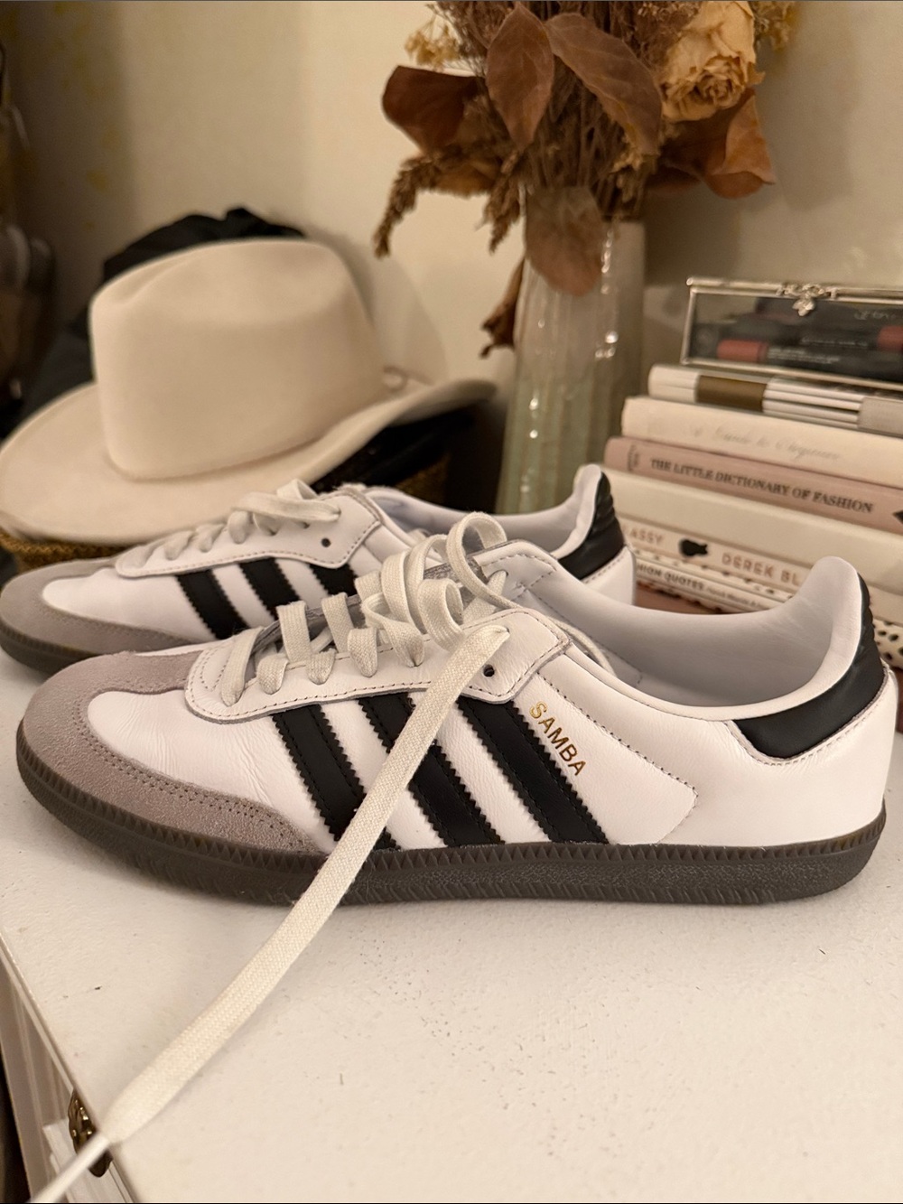 adidas Samba Men’s White Black Leather Sneakers